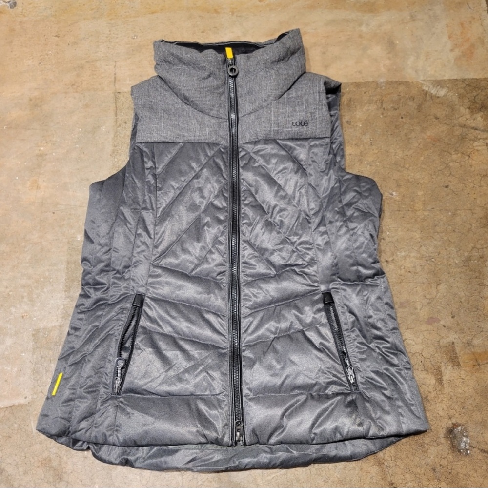 Women's Lole Puffy Zipped Grey Vest - Large